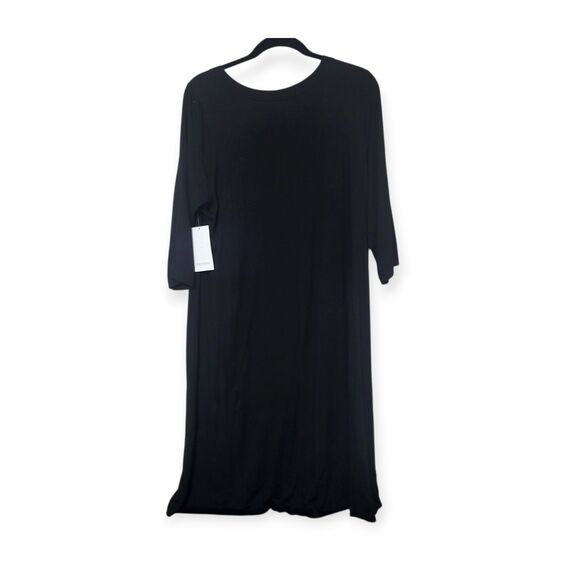Karen Kane Plus 1X A-Line Dress Solid Black- Minimalist Neutral Essential Staple - Picture 9 of 9